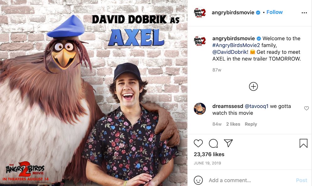 Influencer Marketing Analysis: David Dobrik Angry Birds Movie