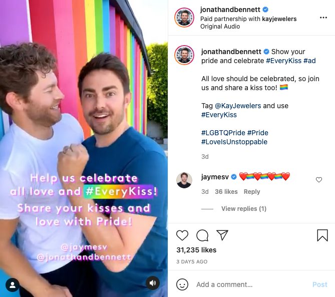 Jonathan Bennett LGBTQ Influencers